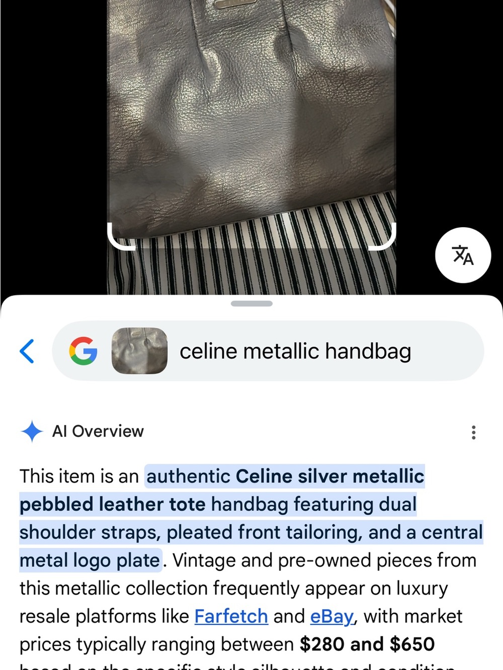 Metallic Leather vintage Celine shoulder bag - Picture 12 of 16